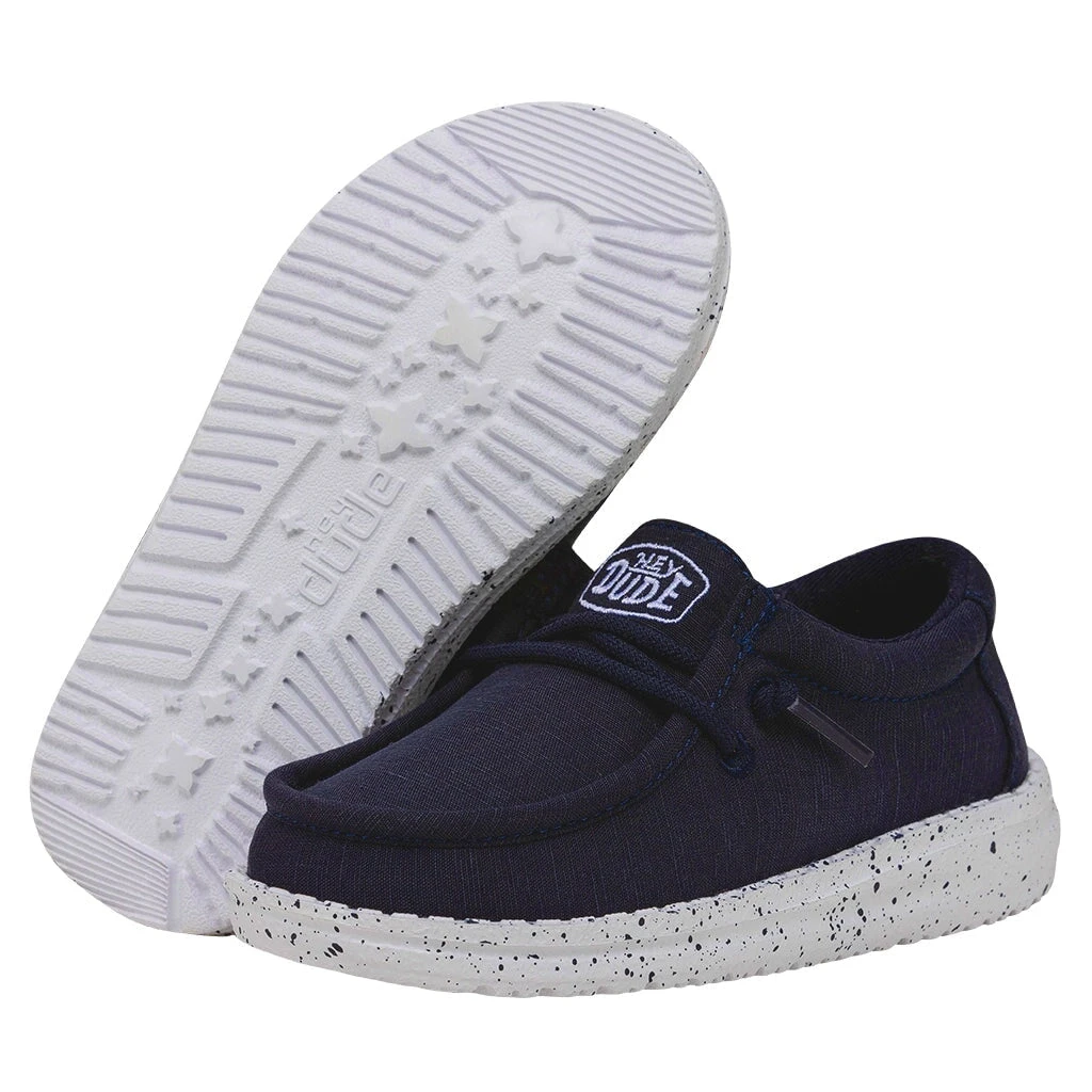 Wally Toddler Slub Canvas - Navy - Image 3