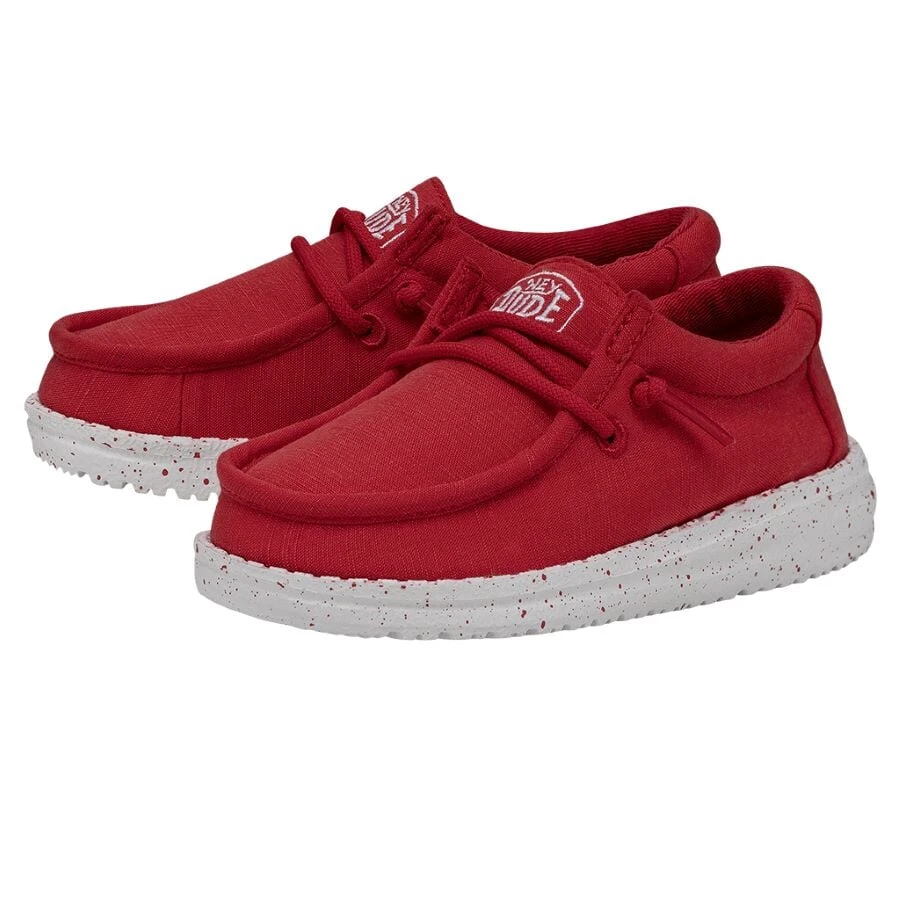 Wally Toddler Slub Canvas - Red - Image 2